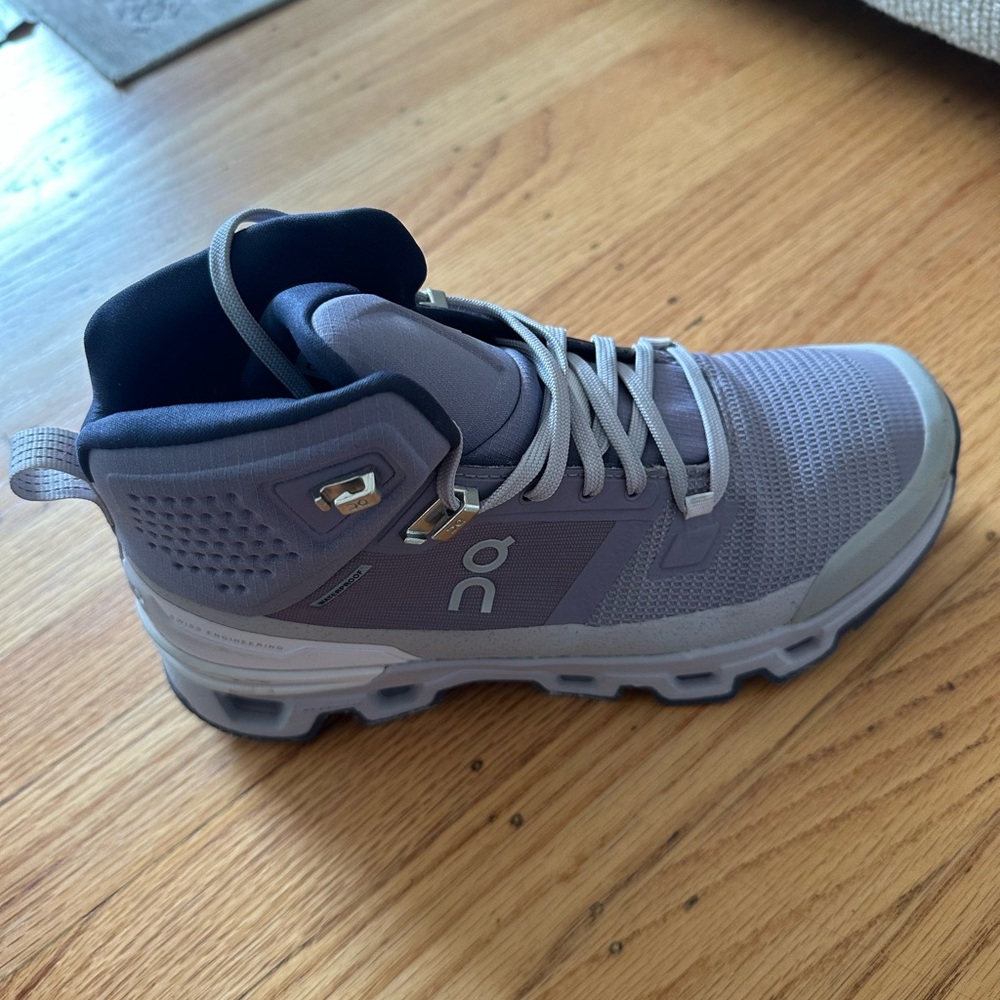 On Women's Cloudrock 2 Waterproof Hiking Boots: Lavender. Used Once!